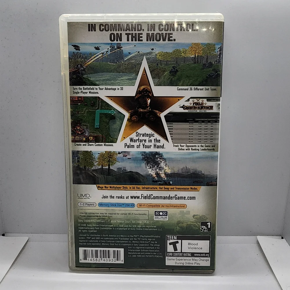 Field Commander - PlayStation Portable (Sony PSP 2006) CIB Very Good - Picture 2 of 9